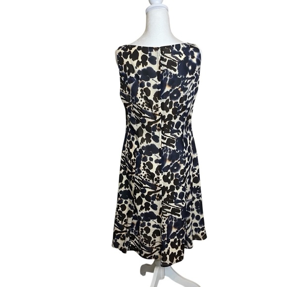 Ann Taylor 97% Silk Watercolor Animal Print Sleeveless Sheath Dress Size 10 - Picture 4 of 9